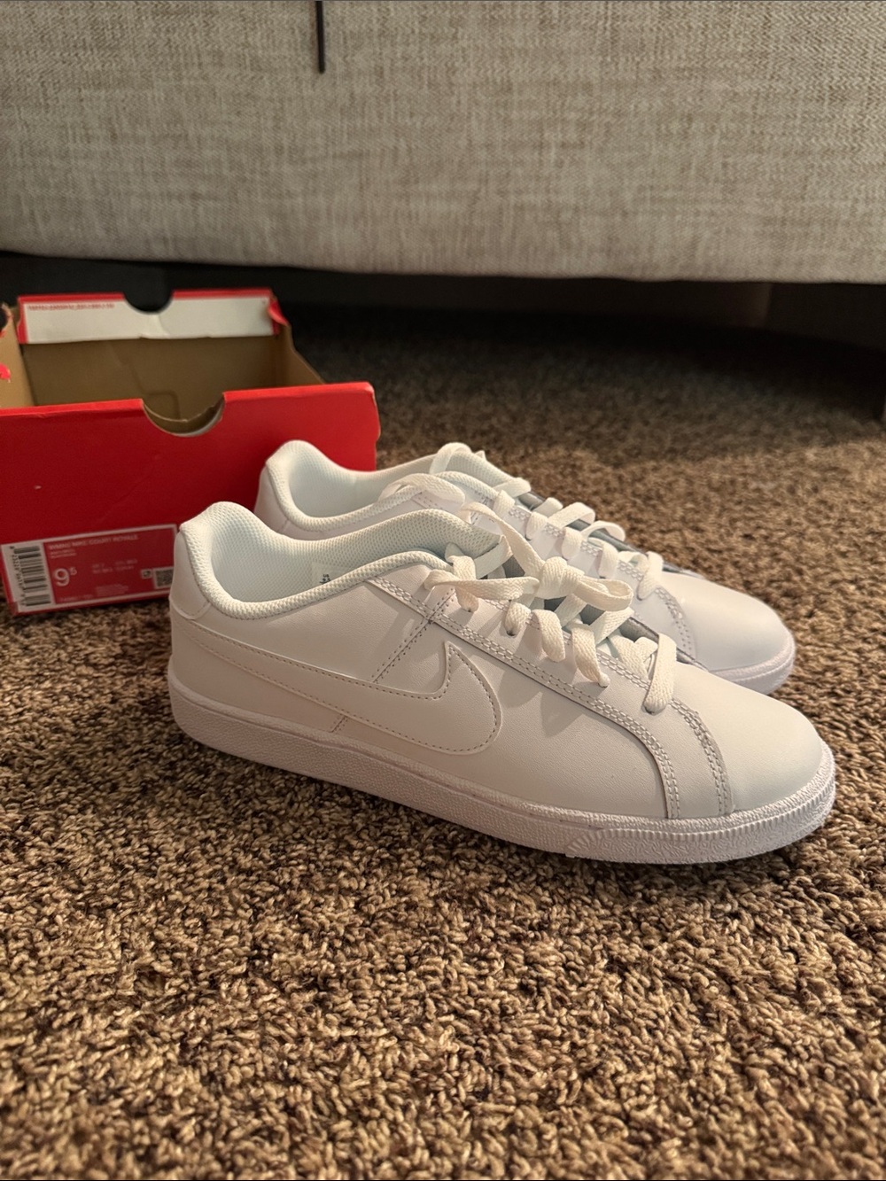Nike Court Royale White Low-Top Sneakers with Swoosh